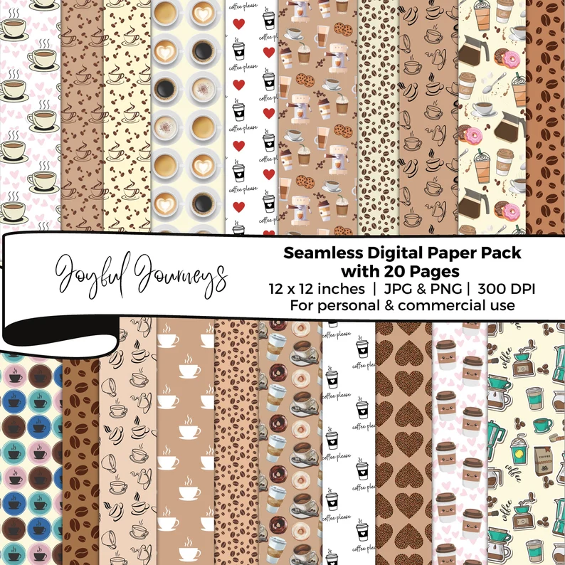 Coffee Digital Paper Pack