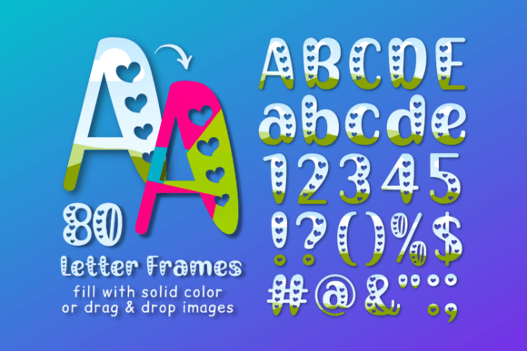 Love Doodle Letters Canva Frames