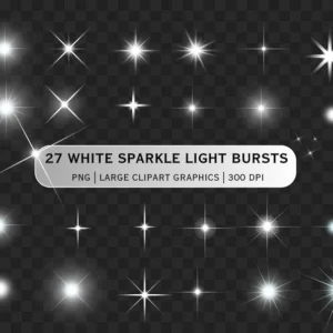 Light Sparkling Heart & Star Background