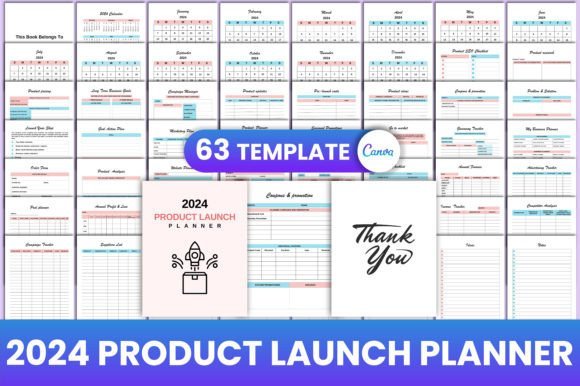 2024 Product Launch Planner Canva