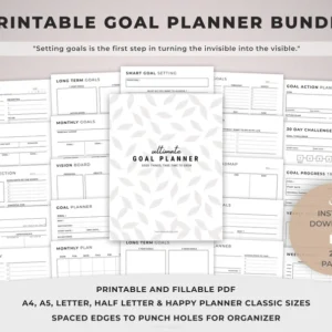 Goals Planner Bundle Monthly Budget