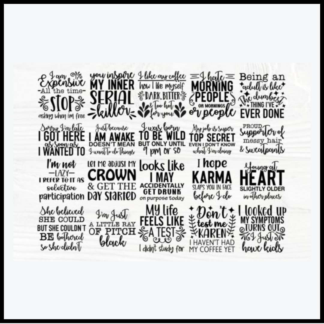 مجموعة اقتباسات مضحكة Svg | احصل على 60 تصميماً