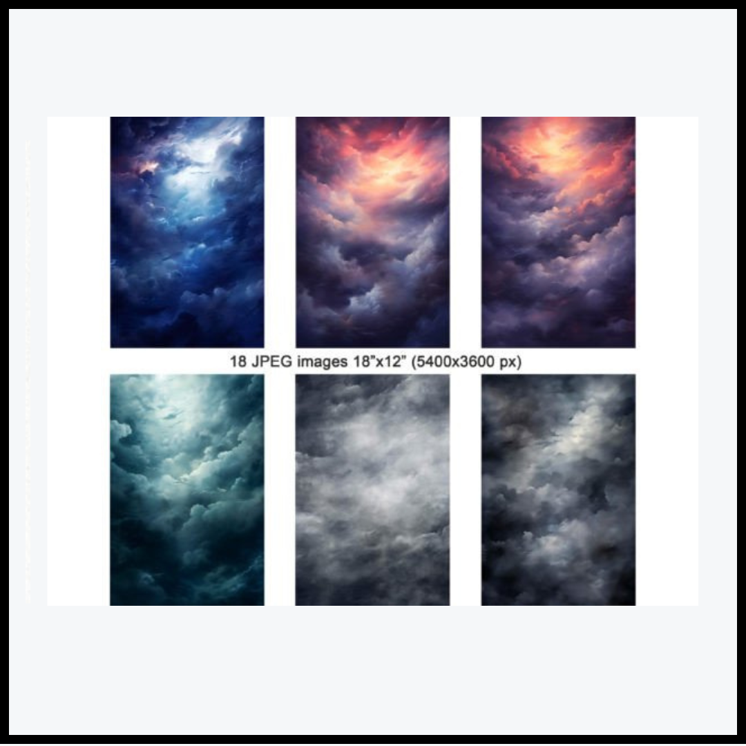 Dark Watercolor Background Bundle
