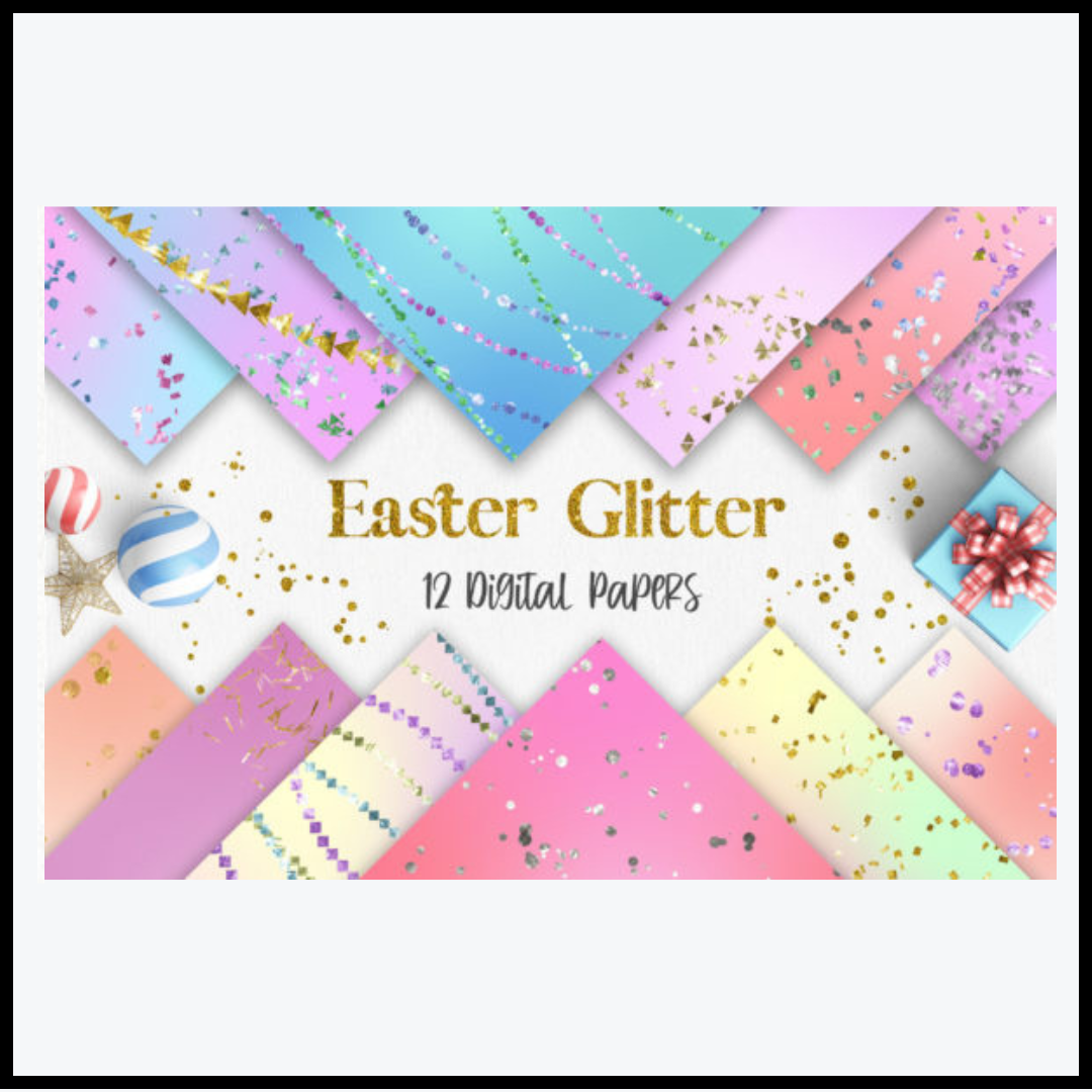 Easter Glitter Background