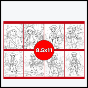 200 Pirates Coloring Pages for Kids KDP