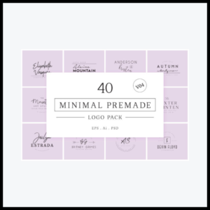 Minimal Premade Logo Bundle V04