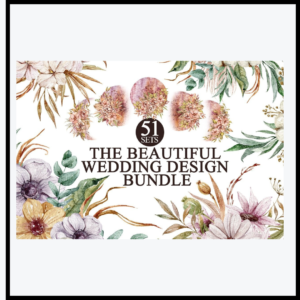 حزمة تصميم الزفاف الجميل +700