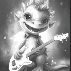 037 Baby Dragon Rockstar