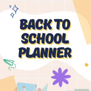 Back To School Planner