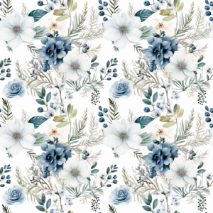 floral  ice blue flower 1