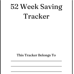 52 Week Saving Tracker