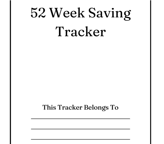 52 Week Saving Tracker