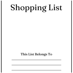 Shopping List