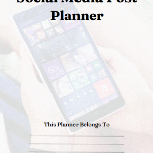 Social Media Post Monthly Planner