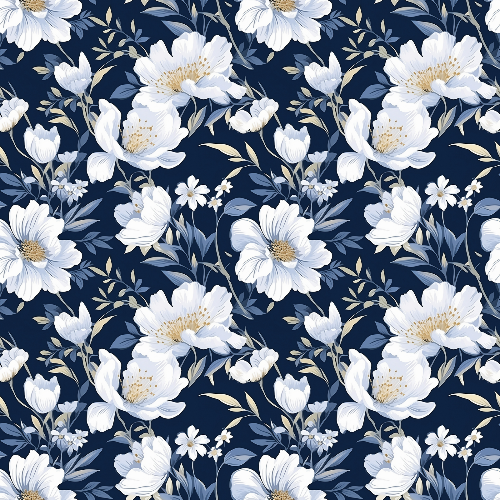 floral icy blue flower 2