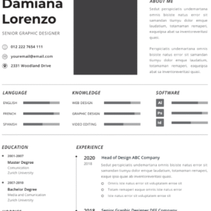 Professional CV Resume Vol.30