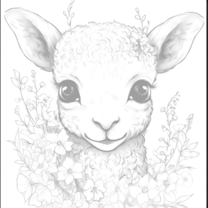 236 Baby Lamb with flowers