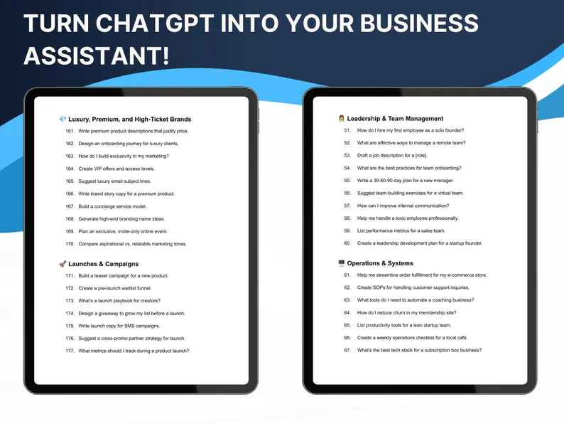 Business Prompts (600+)