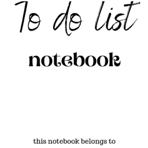 To Do List Notebook