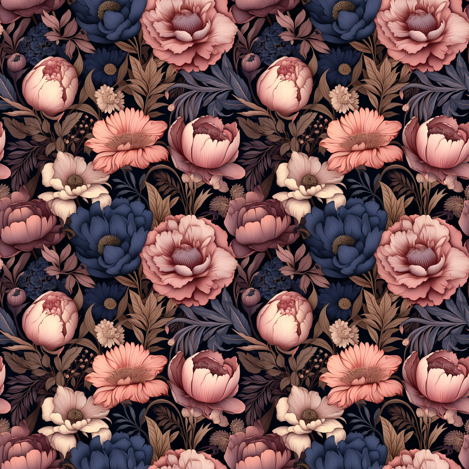 floral dark vintage