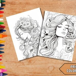 Femme Coloring Pages