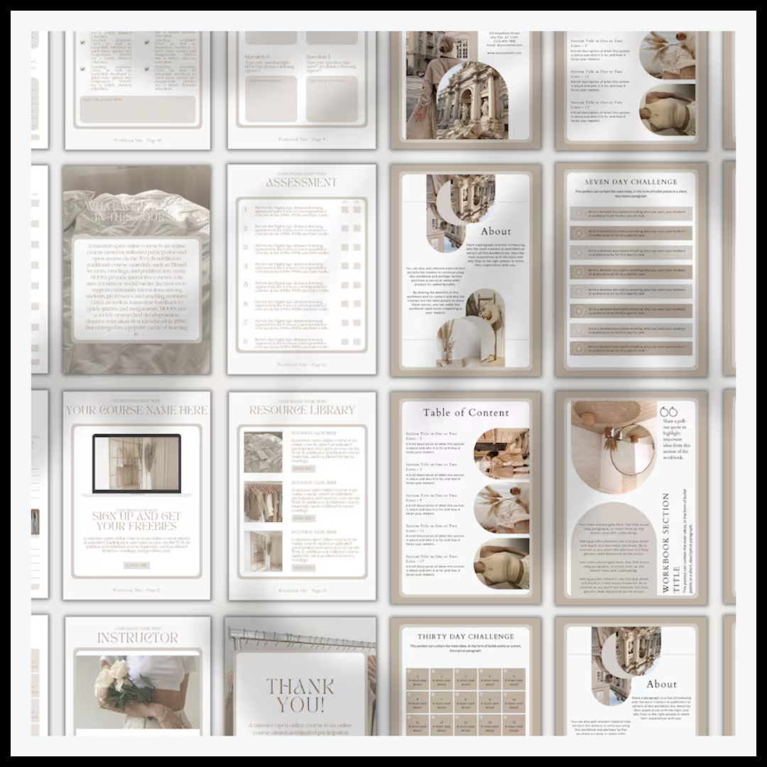 Canva Workbook Social Media Branding Template