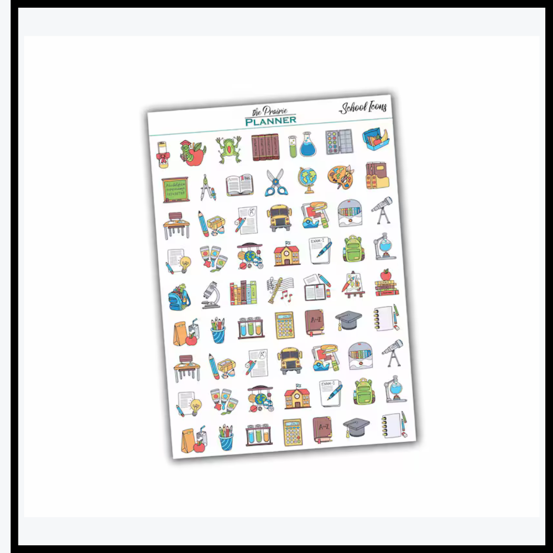 SCHOOL ICONS-STICKER