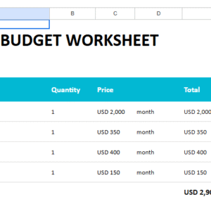 Budget Worksheet Template.xlsx