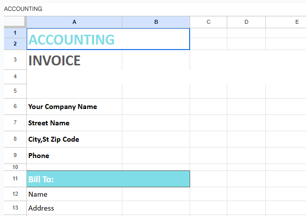 Accounting service invoice A4.xlsx