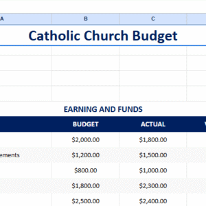 atholic Church Budget Template.xlsx