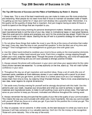 Top 200 Secrets of Success