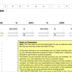 Four Year Profit Projection.xlt