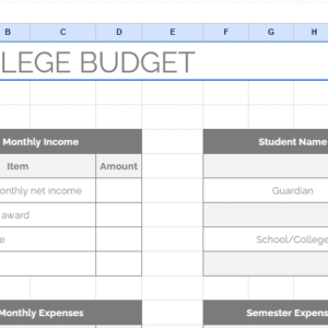 College Budget A4.xlsx