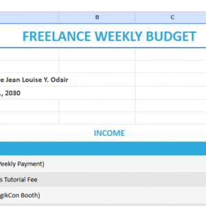 Free Weekly Freelance Budget Template.xlsx