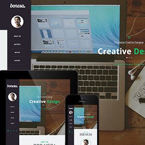 elements bonesa portfolio one page muse template