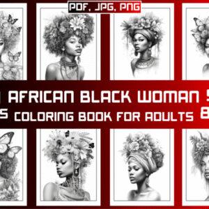 African Black Woman Adult Coloring Pages