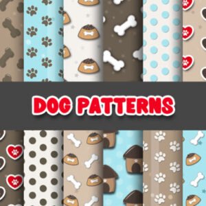 Dog Digital Paper Patterns