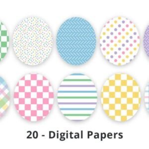 Easter Colors Digital Paper Patterns