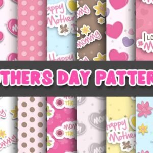 Mothers Day Digital Paper Patterns