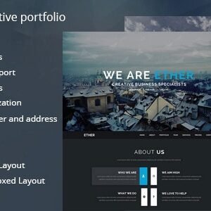 elements ether one page joomla template