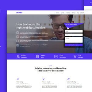 elements hostika unbounce landing page template