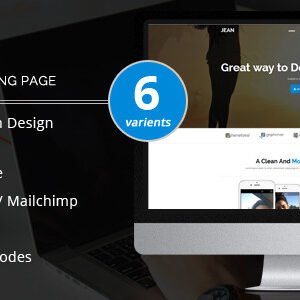 elements jean landing page template