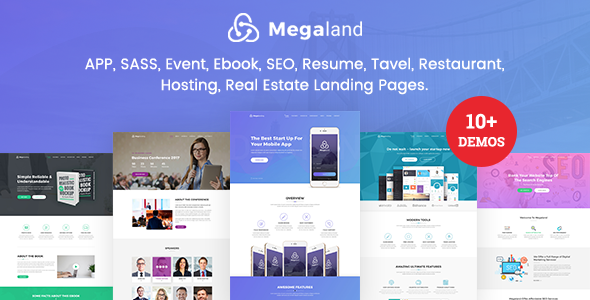 elements megalands multipurpose landing pages
