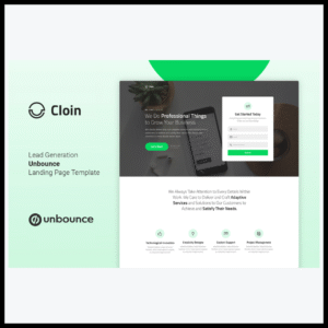 elements cloin business unbounce landing page template