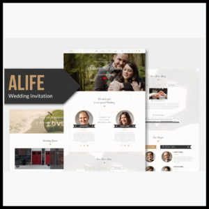 elements alife wedding invitation muse template y