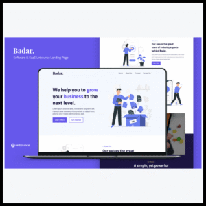 elements badar software saas unbounce landing page
