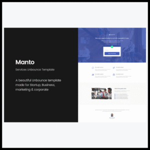 elements manto services unbounce landing page