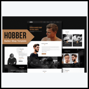 elements hobber barbershop hair salon muse template
