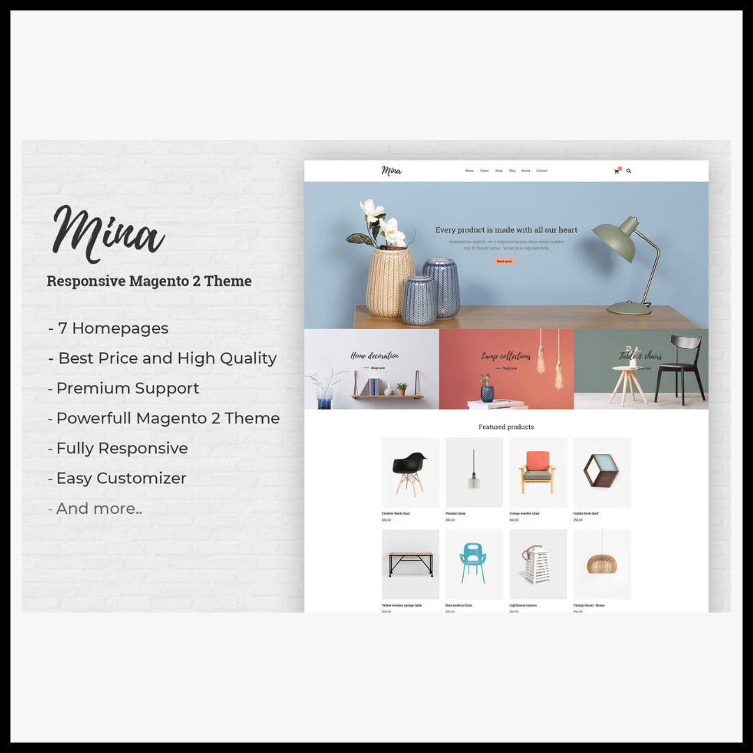 elements mina responsive furniture shop magento
